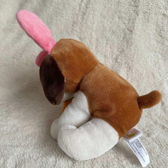 Animal Adventure Brown White Puppy Dog Bunny Ears Easter Carrot 10” Plush - Picture 2 of 6